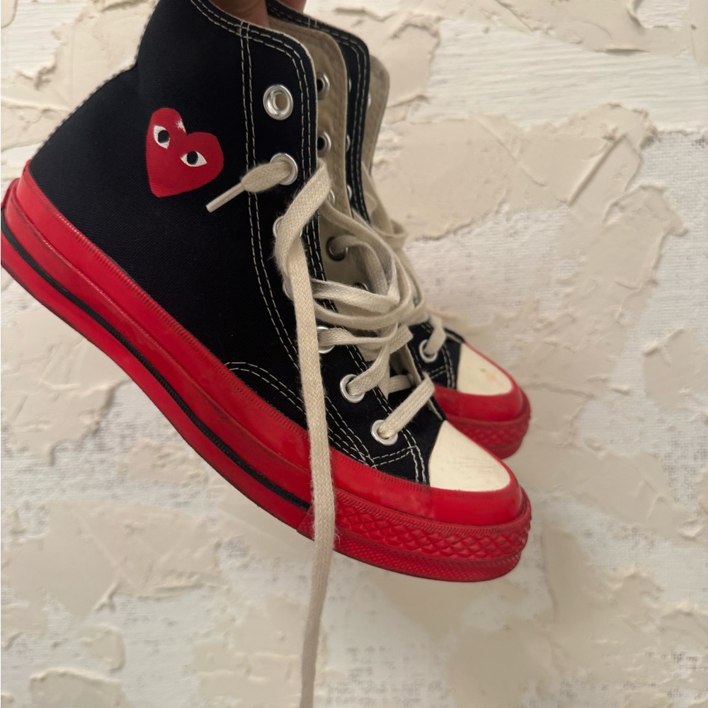 COMME des GARCONS PLAY Converse Red Sole high top women’s 6 - Picture 11 of 14